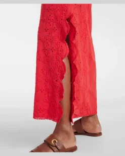 Kaftan Talitha aus Baumwolle Rot