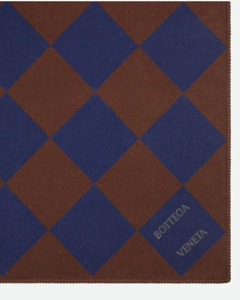 Karierte Jacquard-Decke-Blau - Unisex