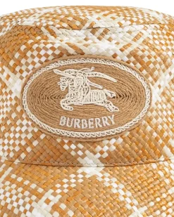 Karierter Fischerhut mit Logo - Nude