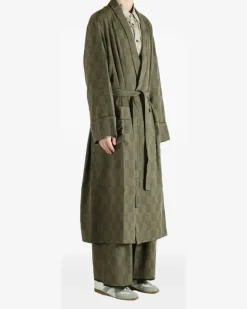 Karierter Kimono - Grün