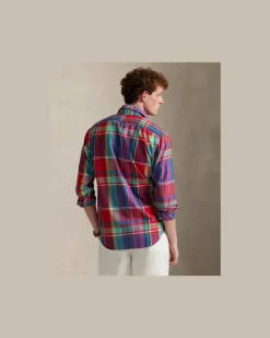 Kariertes Classic-Fit Oxford-Arbeitshemd Red