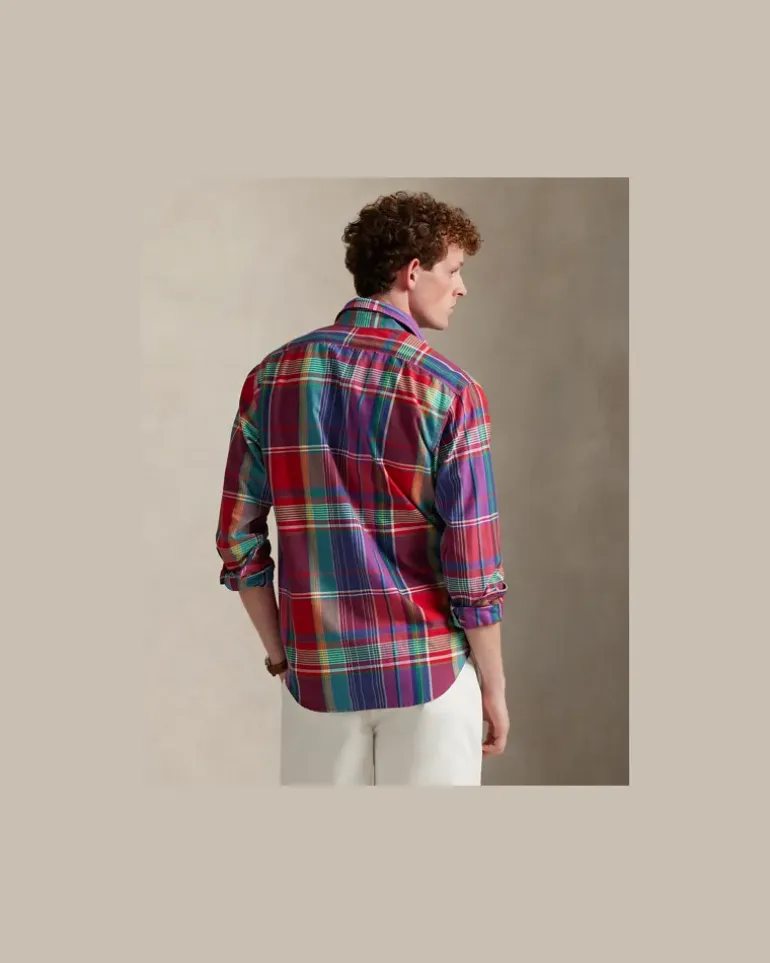 Kariertes Classic-Fit Oxford-Arbeitshemd Red