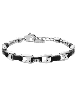 Kettenarmband aus zweifarbigem Edelstahl - Armbänder - Unisex - Silber