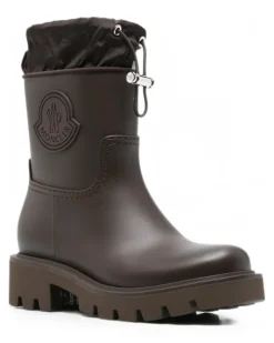 Kickstream Regenstiefel mit Logo-Patch - Braun
