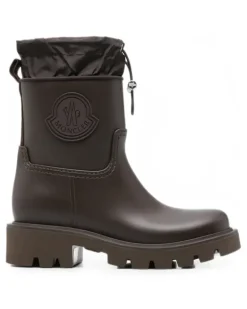 Kickstream Regenstiefel mit Logo-Patch - Braun