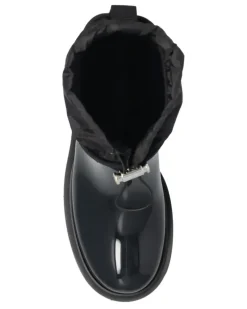 Kickstream Regenstiefel mit Logo-Patch - Schwarz