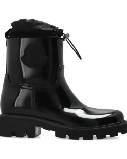 Kickstream Regenstiefel mit Logo-Patch - Schwarz