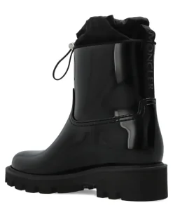 Kickstream Regenstiefel mit Logo-Patch - Schwarz