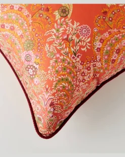 Kissen aus Baumwoll-Jacquard Orange