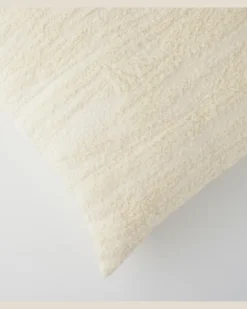 Kissen Biplex aus Wolle und Baumwolle Weiß