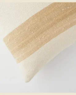 Kissen Chlore aus einem Seidengemisch Beige