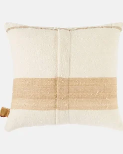 Kissen Chlore aus einem Seidengemisch Beige