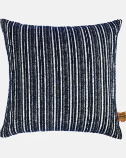Kissen Cornelius aus Wolle und Baumwolle Blau