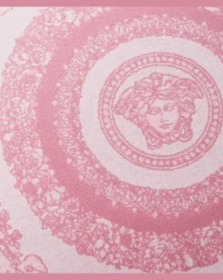 Kissen Crete de Fleur aus Wolle und Kaschmir Rosa