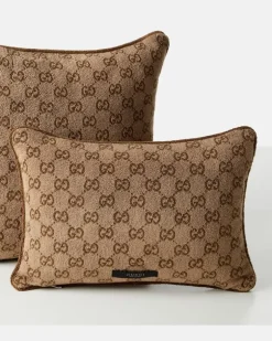 Kissen GG aus Baumwolle Beige