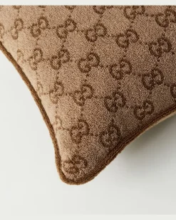 Kissen GG aus Baumwolle Beige