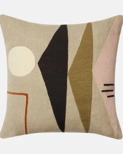 Kissen Monterey Triangles aus Leinen Multicolor
