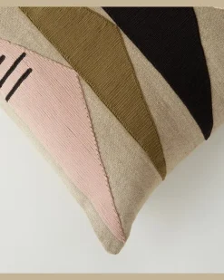 Kissen Monterey Triangles aus Leinen Multicolor