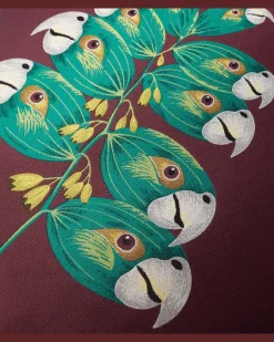 Kissen Parrotstem Burgunderrot