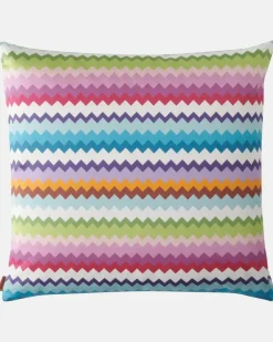 Kissen Riverbero Zigzag aus Baumwolle Multicolor