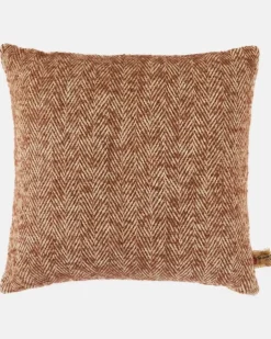 Kissen Vitim aus Jute, Mohair und Wolle Braun