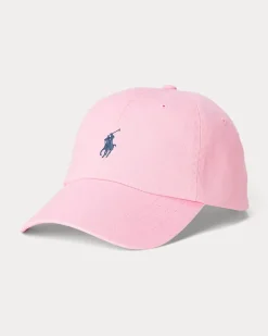 Klassische Baumwollchino-Baseballkappe Pink