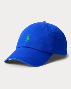Klassische Baumwollchino-Baseballkappe Blue