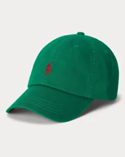 Klassische Baumwollchino-Baseballkappe Green