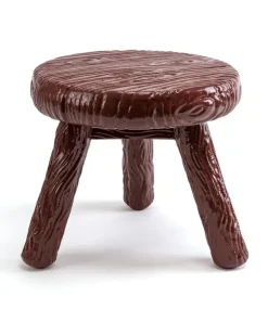 Klassischer Hocker - Braun