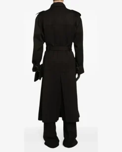 Klassischer Trenchcoat - Schwarz