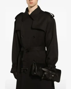 Klassischer Trenchcoat - Schwarz