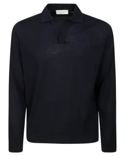 Klassisches Langarmshirt - Blau