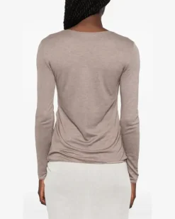 Klassisches Langarmshirt - Braun