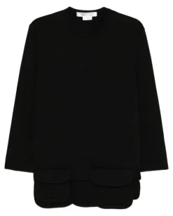 Klassisches Langarmshirt - Schwarz