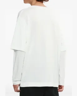 Klassisches Langarmshirt - Weiß