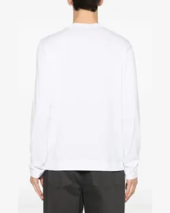 Klassisches Langarmshirt - Weiß