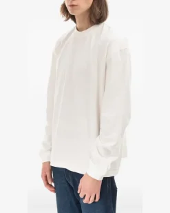 Klassisches Langarmshirt - Weiß