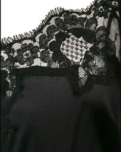 Kleid mit Spitzendetail - Schwarz