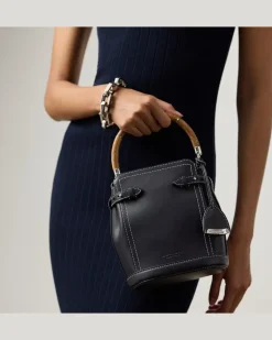 Kleine Beuteltasche Ralph Lauren aus Kalbsleder Blue