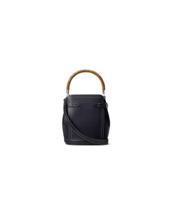 Kleine Beuteltasche Ralph Lauren aus Kalbsleder Blue