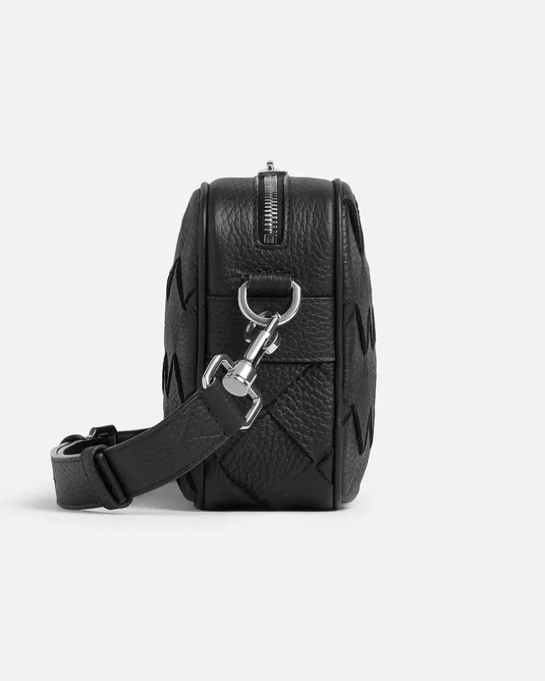 Kleine Intrecciato Camera Bag-Schwarz - Herren