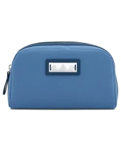Kleine Kosmetiktasche mit Travel Pouch-Schild - Blau