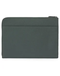 Kleine Laptophülle aus Panama-Leder - Grün