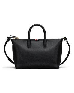 Kleine Reisetasche aus gekörntem Leder - Schwarz
