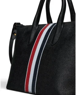 Kleine Reisetasche aus gekörntem Leder - Schwarz