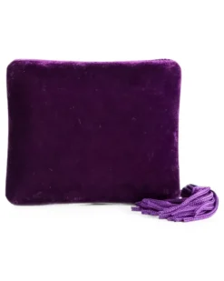 Kleine Schmuckdose mit Samtquaste - Violett