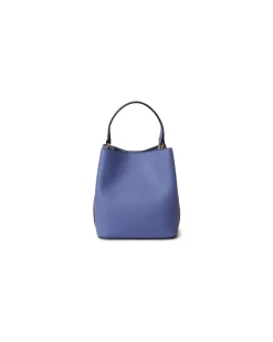 Kleine Schraffurleder-Beuteltasche Reese Blue