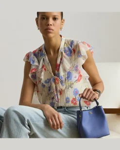 Kleine Schraffurleder-Beuteltasche Reese Blue