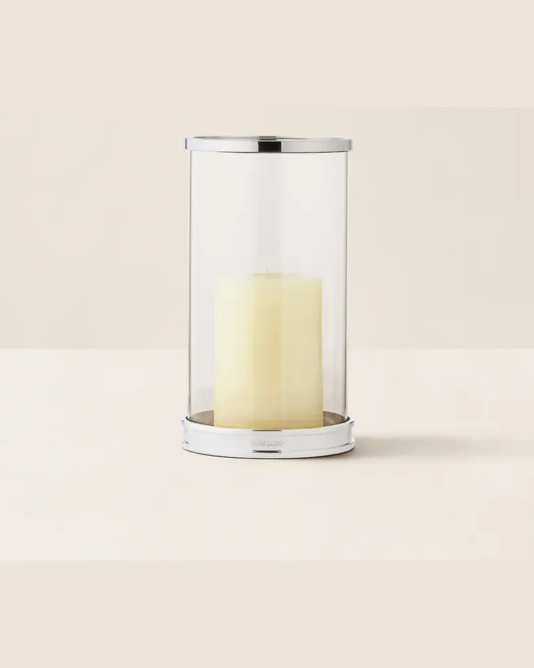 Kleines modernes Windlicht Silver