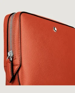 Kleine Umhängetasche aus Sartorial Leder - Mandarine - Leder - MB221576 - Messenger Bags